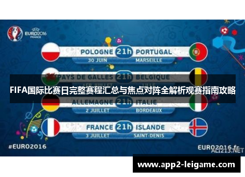 FIFA国际比赛日完整赛程汇总与焦点对阵全解析观赛指南攻略 FIFA国际比赛日完整赛程汇总与焦点对阵全解析观赛指南攻略